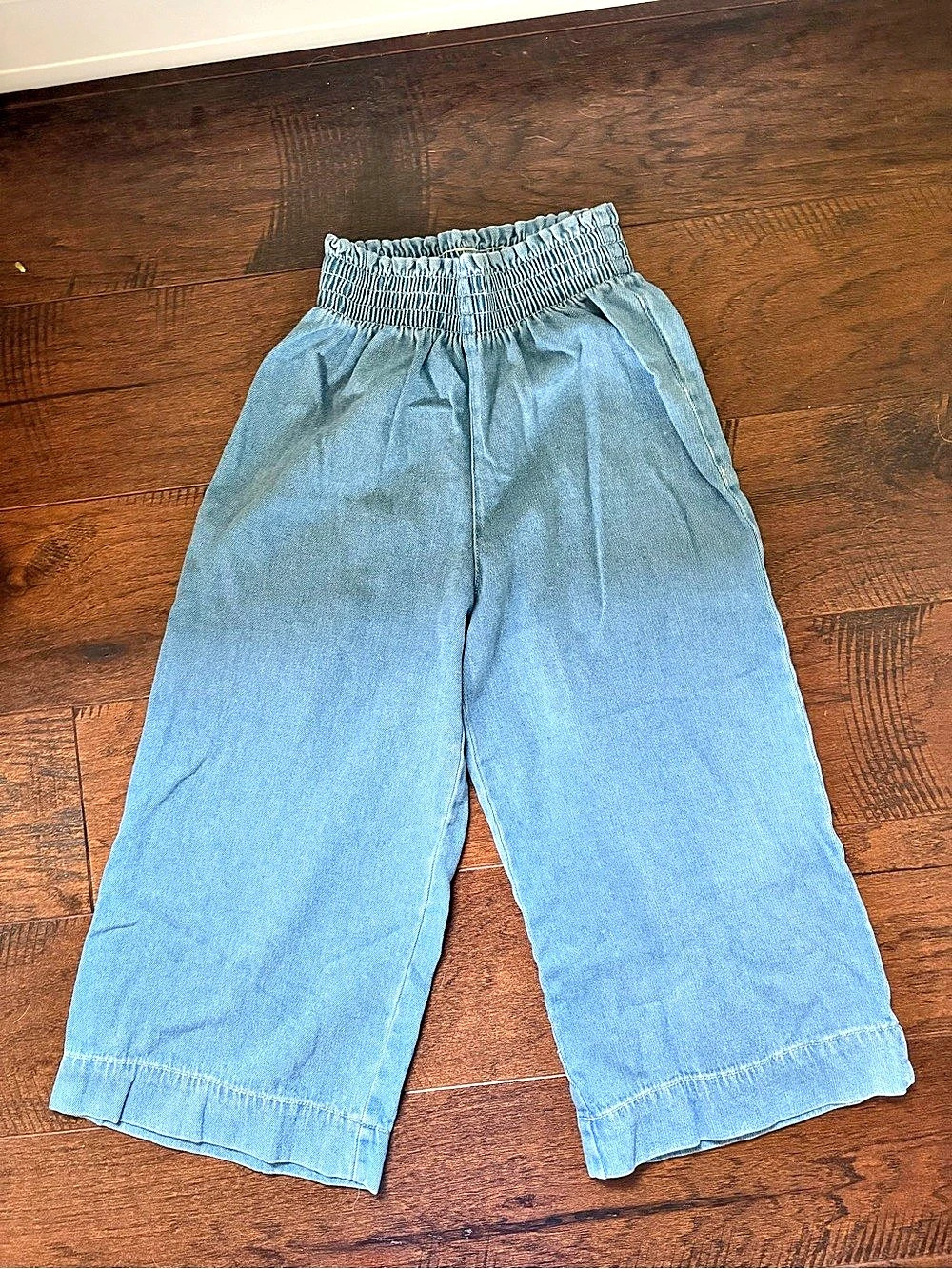 Bershka Wide Leg Denim Pants in Blue Size XS (24) Like New